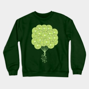 Green Lime Citrus Balloons Crewneck Sweatshirt